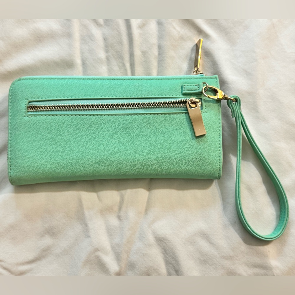 Mint Green Wristlet Wallet